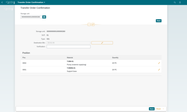 Fiori WM App TO Differential acknowledgement