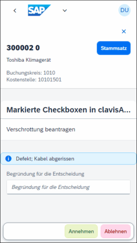 clavisApproval - Detail