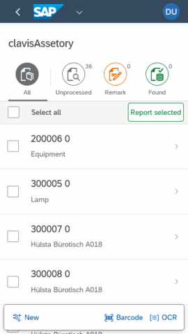 clavisAssetory 2.0 Overview clavis Assetory - Mobile asset inventory - SAP and Fiori Apps